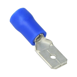 Terminal tipo hembra aislada 0.250 / 16 - 14 AWG / Azúl / Paquete de 25 piezas.