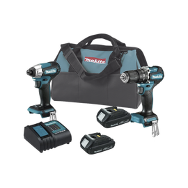 Kit de Rotomartillo Atornillador DHP487Z + Atornillador de Impacto DTD157Z, incluye 2 Baterías BL1815N, 1 Cargador DC18SD y Maleta de lona.