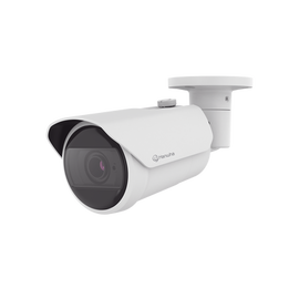 Camara Bala IP 8MP con funciones IA / Lente Motorizado 3.2 a 10.2 mm / WDR 120dB / H.265 / RanuraSD / Protección IP66 IK10 / IR 30m