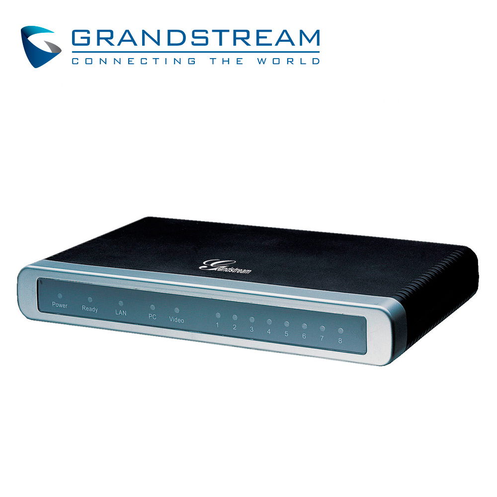 ADAPTADOR GRANDSTREAM GXW4108 GATEWAY 8 PUERTOS FXO 8 LÍNEAS ANALÓGICAS 1 LAN 1 WAN TRONCAL SIP
