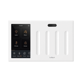 Control touch desde su pantalla en pared, compatible con 4 cargas para controlar iluminación.