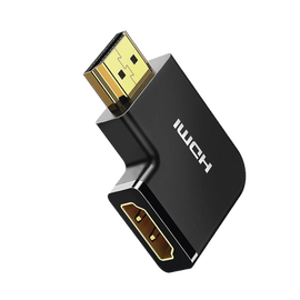 Adaptador HDMI Tipo L Macho a Hembra / Hacia Abajo / HDMI 2.0  4K@60Hz / Proporciona Flexibilidad Sin Doblar los Cables HDMI