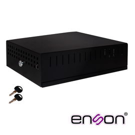 GABINETE DE SEGURIDAD ENSON LINCE13 PARA DVR MOVIL 380x270x115MM CON VENTILADOR COLOR NEGRO COMPATIBLE CON LA SERIE MX1N Y MM1N