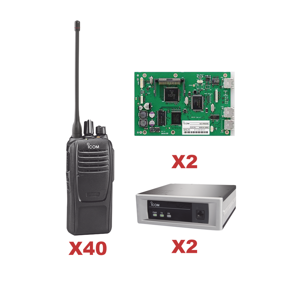 Two Channel Trunking System Includes Boards and 40 Radios