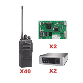Two Channel Trunking System Includes Boards and 40 Radios