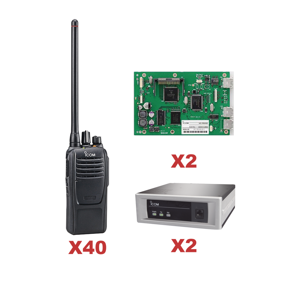 Two Channel Trunking System Includes Boards and 40 Radios