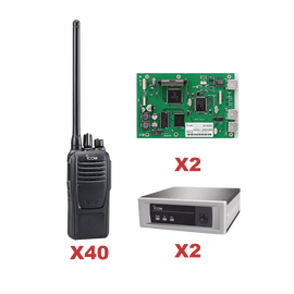Two Channel Trunking System Includes Boards and 40 Radios