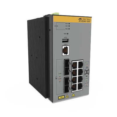 Switch Industrial Capa 3, 8x 10/100/1000T PoE+, 4x 100/1000X SFP, (TAA compliant)