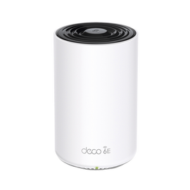 Router Inalámbrico MESH Interior para Hogar / Doble Banda Wi-Fi 6E AX5400 Mbps / 3 Puerto Gigabit WAN/LAN / 4 Antenas Internas / Administración Mediante la App Deco (iOS, Android) / Protección HomeShield