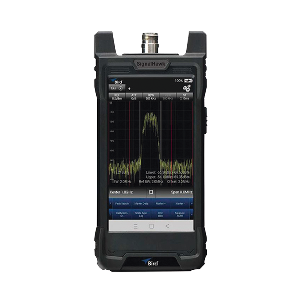 Analizador de Espectro Portátil SIGNAL HAWK, 9 KHz a 6 GHz, Incluye Estuches de uso Rudo y Ligero, Batería Li-Ion, Adaptador 12V, Lápiz Táctil, Adaptador USB-C a USB-A, Manual  de Instrucción.