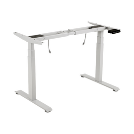 Base de Escritorio Motorizado Profesional / Altura Ajustable 60-125cm / Estructura Estable / Funcionamiento Suave / 3 Preset de Posiciones / Color Blanco / Soporta hasta 100Kg de carga