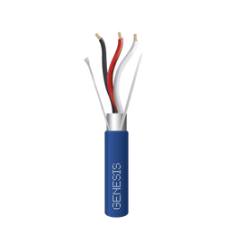 Bobina de 305 Metros de Cable 3 x 18 AWG / BLINDADO / Tipo FPLP, CMP, CL3P / Color Azul / Para Aplicaciones en Sistemas de Seguridad, Audio, Control y otras Aplicaciones