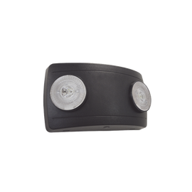 Luz de Emergencia Dual LED ultra compacta/150 lúmenes/Luz fría/Batería de Respaldo Incluida/Botón de test / Color Negro