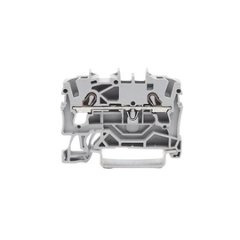 Borna de paso para 2 conductores; 2,5 mm²; Apropiado para aplicaciones Ex e II; Marcaje lateral y central; para carril DIN 35 x 15 y 35 x 7,5; Push-in CAGE CLAMP®; 2,50 mm²; gris
