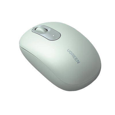 Mouse Inalámbrico 2.4G 800/1200/1600/2400 DPI / Función de 3 botones / Alcance 10m / Silencioso / Ergonómico / Anti-caída y Anti-interferencias / Color Verde / Batería Alcalina AA (incluida).