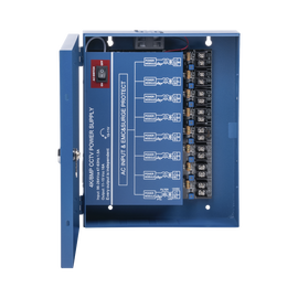 Fuente de poder profesional HEAVY DUTY de 11 - 15 Vcd @ 16 Amper, para hasta 8 cámaras, con voltaje de entrada de: 110-220 Vca / Compatible con cámaras 4K
