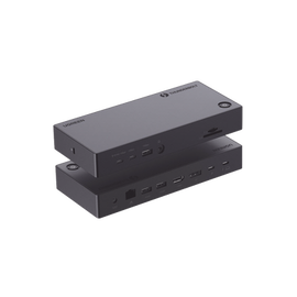 HUB THUNDERBOLT 4 (Docking Station) 12 en 1 / 1 USB-C Thunderbolt 4 / HDMI 2.0 y DisplayPort 8K@30Hz / 3 USB-A 3.0 (5Gbps) / 2 USB-C (10Gbps) / RJ45 (Gigabit Ethernet) / Lector de Tarjetas SD 4.0 y MicroSD (TF) / Entrada Aux. 3.5mm