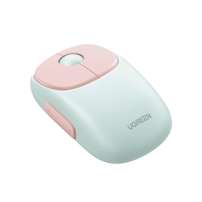 Mouse Inalámbrico FUN＋ / Recargable / 2.4G & Bluetooth / 4 Niveles de DPI / Clic Silencioso / Ergonómico / 5 Botones / Compatible con Windows, macOS 10.5, Android iOS Linux y Chrome OS / Color Rosa