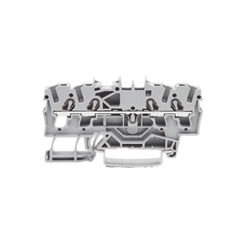 Borna de paso para 4 conductores; 2,5 mm²; Apropiado para aplicaciones Ex e II; Marcaje lateral y central; para carril DIN 35 x 15 y 35 x 7,5; Push-in CAGE CLAMP®; 2,50 mm²; gris