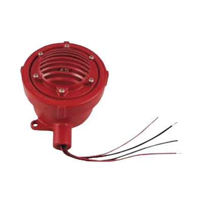 Bocina Vibratone a prueba de explosiones para exterior y ubicaciones peligrosas, 24 Vcd, roja