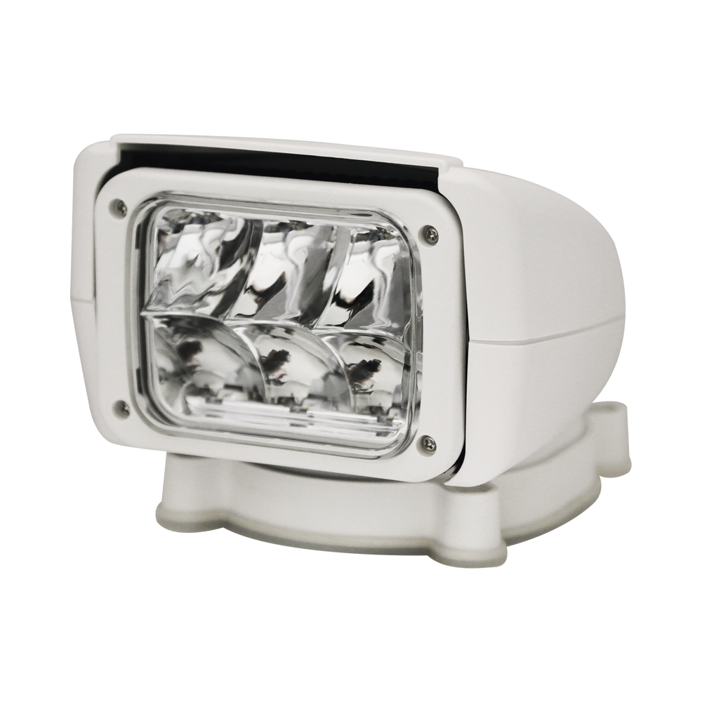 Faro reflector buscador LED, con control remoto inalámbrico, color blanco, gira en horizontal 350 grados  e inclinación vertical de 90 grados 12-24 Vcd