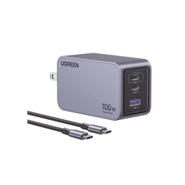 Cargador de 100W serie Nexode PRO | 3 Puertos de Carga Rápida | 2 USB-C | 1 USB-A | Tecnología GaN II +SIC | PD3.1 / QC4.0 | Tecnología de Protección Térmica | Optimiza la Experiencia de Carga | Incluye cable USB-C