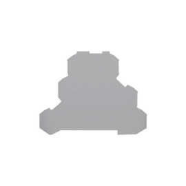 Placa final e intermedia; espesor 0,8 mm; gris