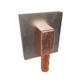 Molde para Soldadura Exotérmica para Cable 4/0 AWG a Superficie de Acero en Vertical a 90°