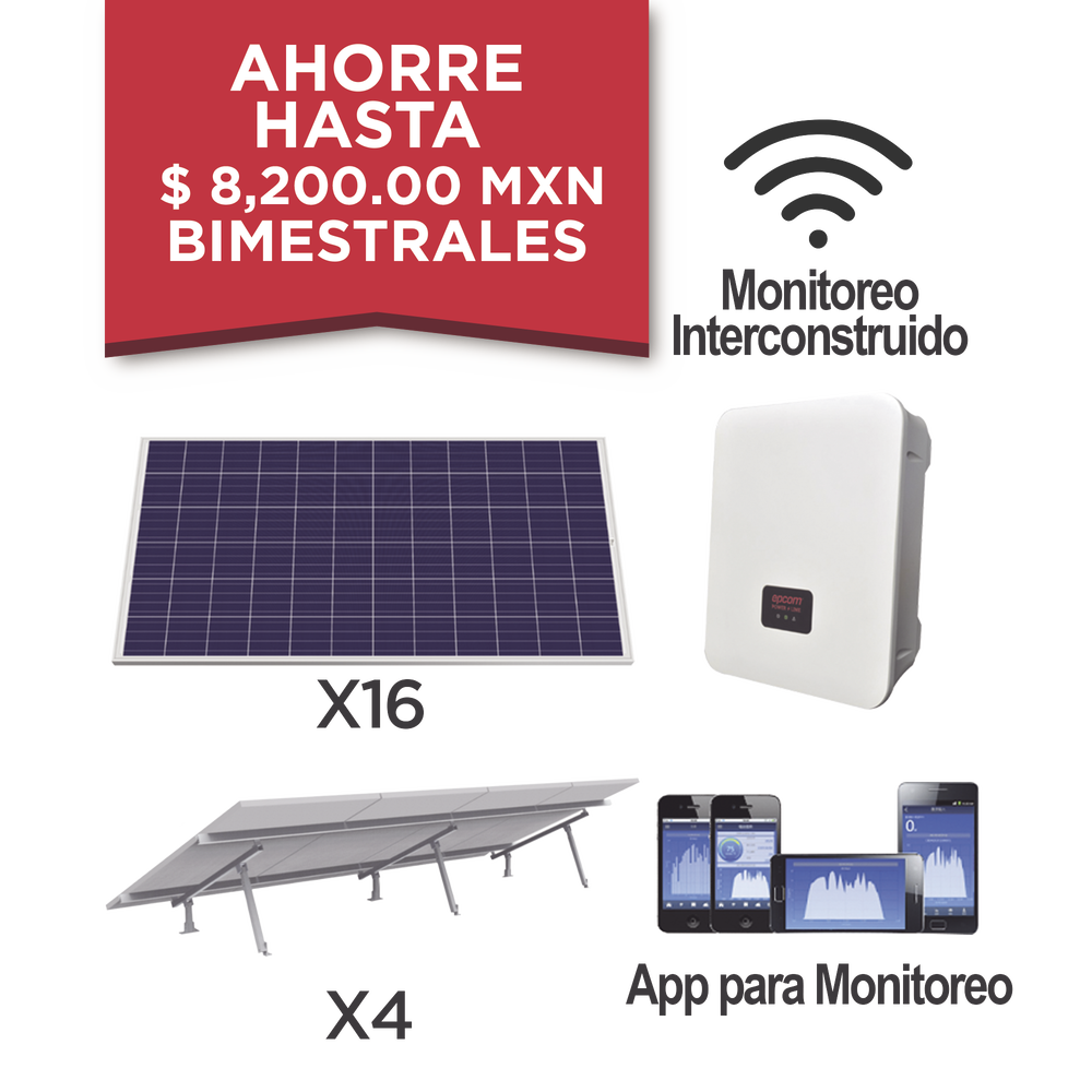 Solar Kit On-Grid System, String Inverter with 5 kW of Output Power