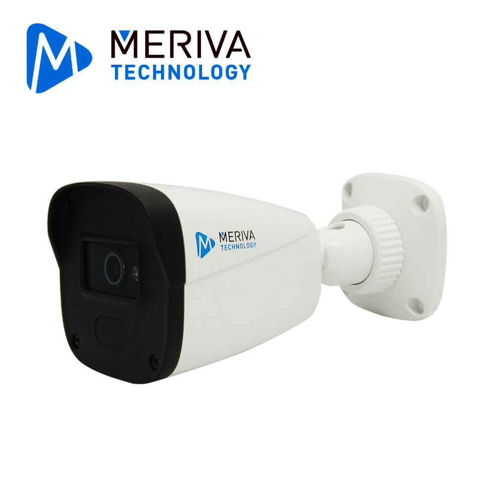 CAM IP BULLET MERIVA TECHNOLOGY MOB-200S3L / 2MP / 2.8MM / H.265 / 20M IR / MIA INTEGRADO / METAL-PLÁSTICA / IP67 / POE / 12VCD