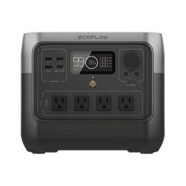 EcoFlow River 2 Pro | Estación de Energía Portátil 768Wh Litio LFP / 4 AC 800W (Max. 1600W) / 1 USB-C 100W / 3 USB -A 12W / Cargador de Coche 10A, 126W Max. / Conectividad WiFi y Bluetooth (App) / Carga Solar 220W Max.