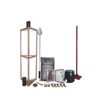 Kit Pararrayo con Accesorios para Protección de Diámetro de 300m.