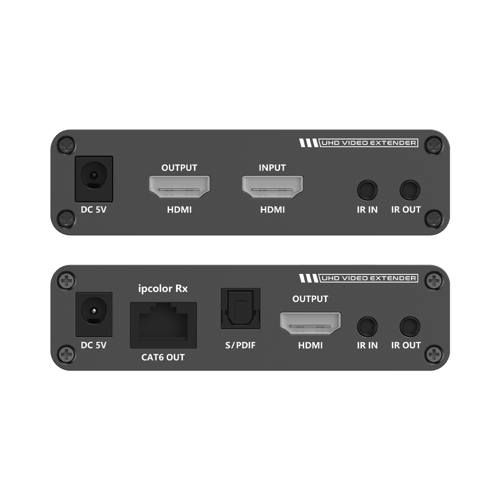 Kit extensor, por cable UTP hasta 70 metros, 4K, con IR bidireccional, soporta  conexión en cascada, hasta 700 metros