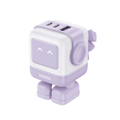 Cargador Robot GaN de 65W serie Nexode / 3 Puertos de Carga Rápida / 2 USB-C / 1 USB-A / Tecnología GaN II / Power Delivery 3.0 / Quick Charge 4.0 / Chip Confiable y Carga Inteligente / Optimiza la Experiencia de Carga / Carcasa Ignifuga / L