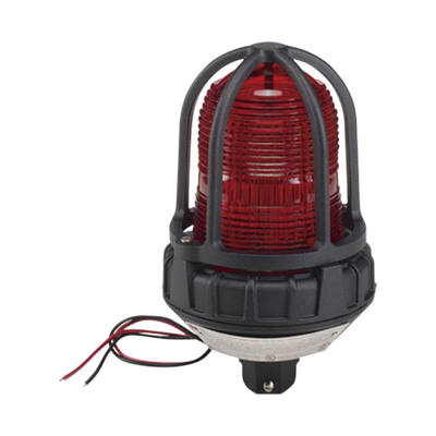 Luz estroboscópica para ubicaciónes peligrosas,  montaje tipo tubo, 120 VCD, rojo
