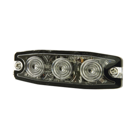 Luz Auxiliar de 3 LED, ámbar, SAE Clase I, Lente transparente