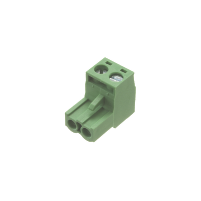 Conector terminal de alimentación de 2 pines en color verde