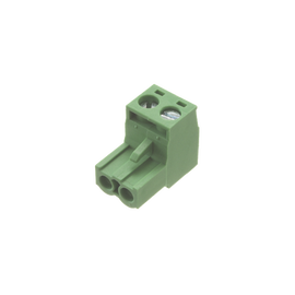 Conector terminal de alimentación de 2 pines en color verde
