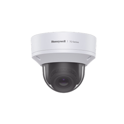 Domo IP / 8 Megapíxeles / Compresión H.265 / Lente  3.6 mm - 11 mm / 40 mts IR/ Exterior IP66  e IP67 / Antivandálica IK10 / NEMA 4X / Serie 70 / MicroSd Hasta 1TB / NDAA / ONVIF / WDR 130 dB / Honeywell Security