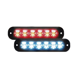 Luz Auxiliar Serie X3705, 6 LEDs Ultra Brillantes, multicolor Rojo / Azul