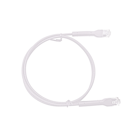 Cable de Parcheo Ultra Slim Con Bota Flexible UTP Cat6 -18 cm Blanco Diámetro Reducido
