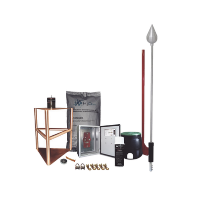 Kit Pararrayo con Accesorios para Protección de Diámetro de 200m.