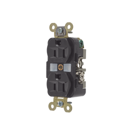 Contacto Dúplex 15 A 125 V / 2 Polos 3 Hilos/ Color Negro / Nema 5-15R / Grado Industrial.