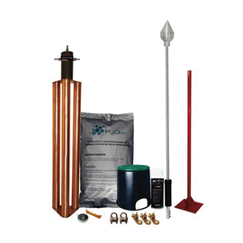 Kit Pararrayo con Punta en Aluminio con Accesorios para Protección de Diámetro de 160 m.