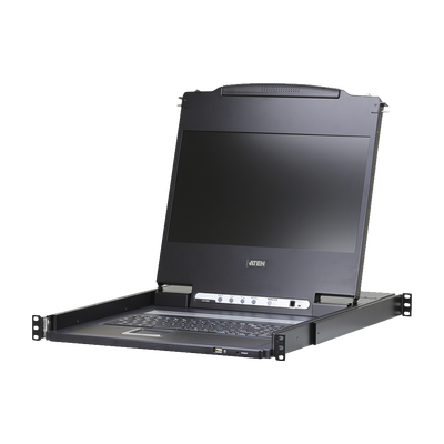 Consola LCD | HDMI, VGA, DVI, USB | Single Rail |  Pantalla 17.3