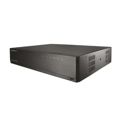 NVR 12 Megapíxel / 16 canales / 16 puertos PoE+ / H.265 & WiseStream / Entradas y Salidas de Alarma