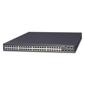 Switch Stack Administrable Capa 3 de 48 puertos 1Gbps + 4 puertos SFP 1Gbps Throughput 77 Mpps