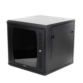 Gabinete para Montaje en Pared Fijo, con 9 Unidades de Rack, de 19in, Puerta de Cristal Templado, Fabricado en Acero