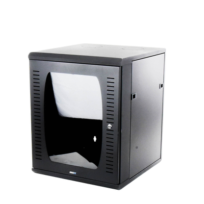 Gabinete para Montaje en Pared, 12 Unidades de Rack, de 19in, Puerta de Cristal Templado, Fabricado en Acero