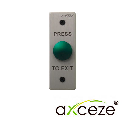 BOTÓN LIBERADOR AXCEZE  AX-B80  BOTÓN TIPO PUSH  FORMA DE HONGO FABRICADO EN ALEACIÓN DE ALUMINIO  MEDIDAS 115x40x25MM  CONEXIÓN A 2 HILOS CUENTA CON LOS ESTADOS N.O. Y N.C.